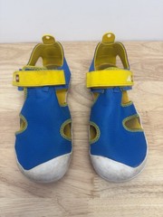 adidas Terrex Captain Toey Sandals LEGO Bright Blue Cloud White Yellow Sz 5 #55