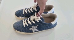 Golden Goose Superstar Laceup Sneaker Denim Kids 34 4