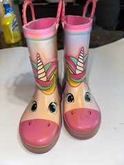 Unicorn Rainbow Rain Boots size US 9/10
