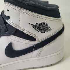 Nike DN4321-100 Air Jordan 1 Mid SE Diamond GS White And Black Shoes Size US 6Y