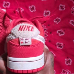Nike Dunk Low Kids 11C Red/White Textile Low Top Lace-Up Sneakers FZ3549-612