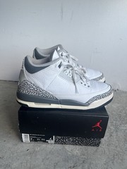 Nike Air Jordan 3 Retro White/ Black-Iron Size 7y DX6665-100 Cement