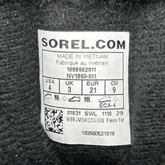 Sorel Commander Snow Winter Boots Kids Toddler Size 4 Waterproof Insulated Black