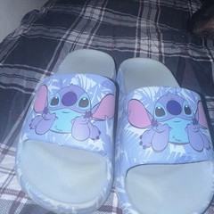 Disney Lilo & Stitch Stitch Unisex Kids Slide Sandals US 9 L White/Blue