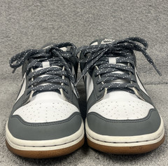 Nike Dunk Low FV0374-100 Gray White Gum Leather Unisex Kids Sneakers 7Y