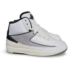 Air Jordan 2 Retro GS Python DQ8562-102 Youth 5.5 Women 7 White Silver Sneakers