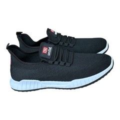 ECKO UNLTD. Black White Casual Mesh Stretch Sneakers Youth Size 11