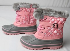 Dream Pairs Unisex Kid’s Waterproof Snow Boots JL3 Pink Size US:6 UK:5