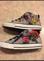 Converse All Star Hi Chuck Taylor Superman Edition, Junior Size 2, Pre-Owned