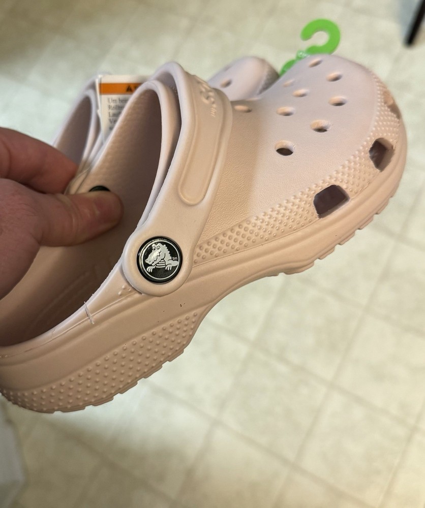 Crocs Classic Clog Kids Slip On Rubber Sandal Quartz color size junior 1