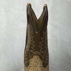 Cody James Gator Print Western Boot Tan Youth Size 9 *LEFT ONLY* Cowboy 43871
