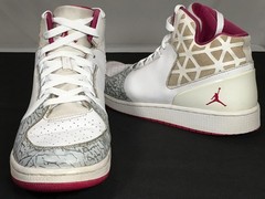 Jordan Flight Origin 2 White Grey Elephant Pink 729519-160 Youth 8Y