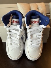 Size 10.5K Adidas Hoops Mid 3.0 K Cloud Wht/Victory Blue/Scarlet GZ9647