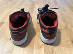 Juniors Nike Air Jordan 1 Low (GS) – 553560 063 – Black Fire Red White 5Y Nice