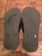 Old Navy Black and Blue Youth Flip Flops Size 1-2 Classic Kids Unisex Set of 2
