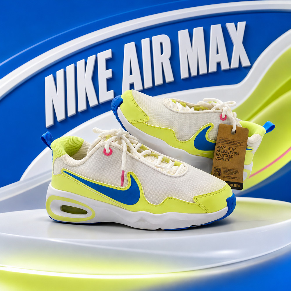 NIKE AIR MAX NOVA GS 6Y 7.5W WHITE LEMON PHOTO BLUE IB7749-100 NIKE REFURBISHED