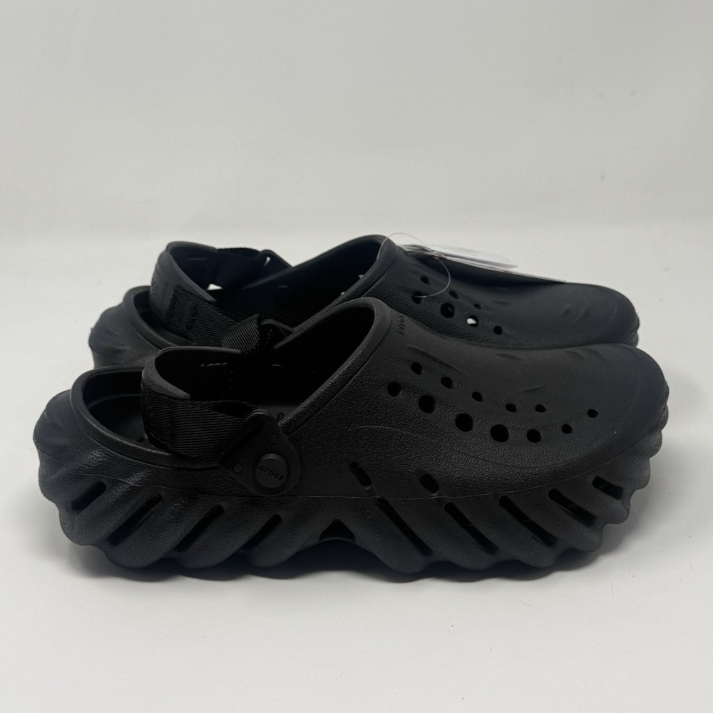 Crocs Echo Clog Kids Juniors Youth Size 6 Black Beach Summer Sandals Shoes