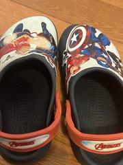 Crocs Fun Lab Avengers Patch Clog K Navy Kids Sandals Shoes Size J1 Youth