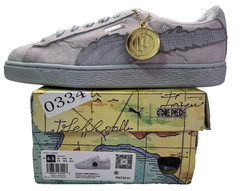 PUMA Junior One Piece Suede 3 Luffy Sneakers, Feather Gray-Platinum Gray, 6.5