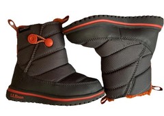 L.L. Bean Toddlers Primaloft Ultralight Winter Boots Lined Outdoor in Gray Sz 7T
