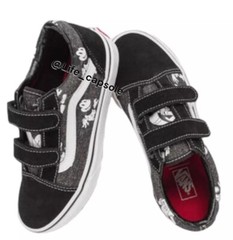 Size 13Y Kids Vans Old Skool Disney Mickey Mouse Youth Easy On Slip VN000VHEBMB