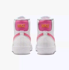 Nike Blazer Mid 77 Classic Summit White Pink Youth Kids Shoes Sz 7Y (DA4086-118)