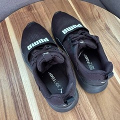 Puma Wired Run Black Mesh Athletic Sneakers Youth Size 3