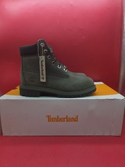 Timberland Premium 6in Size 5 Junior Waterproof Boot Dark Green Nubuck