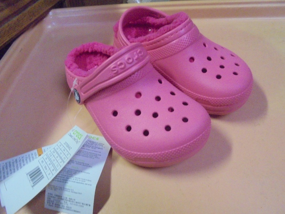 New Crocs Classic Lined Clog Children’s 10 Shade of Pink