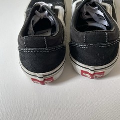 Vans Off The Wall Old Skool Kids Size 2 Classic Sneaker Black Sidestripe Shoes