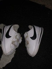Toddler Nike Cortez Kids 4c White/Black Athletic Shoes Sneakers 819720 100