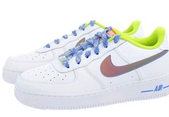 Kid’s Nike Force 1 LV8 White/Multi-Color-Medium Blue (DQ7768 100)