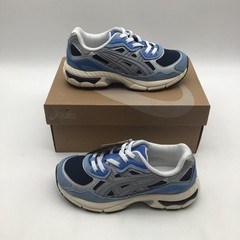 ASICS GEL-NYC PS Independence Blue Gravel Kids Running Shoes 1204A176 Size 1 NEW