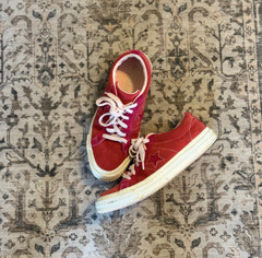Converse Sneakers Kids Size 5 Red Pink Suede One Star OX 261791C