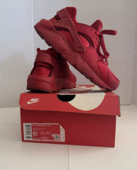 NIKE HUARACHE RUN (GS) RED-RED „University Red“ SZ 6.5Y-WOMENS [654275-600]