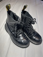 Dr. Martens 1460 Pascal BEX Black Leather Combat Boots Kids US 1 UK 13 EU 32