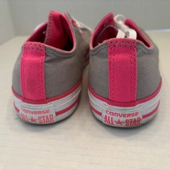 Converse Chuck Taylor All Star Sneakers Junior 5 Gray Pink Double Tongue 640578F