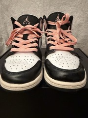 Jordan Air Jordan 1 Mid SE Zen Master GS Black White Pink Sneaker Kids 4.5Y