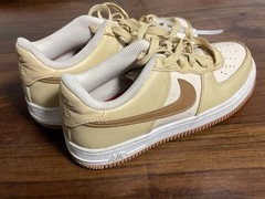 Nike AirForce 1 Size 5Y DQ5973-200 Beige Brown Low top Sneaker Shoe