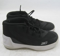 UNDER ARMOUR BLACK LACE UP 1276275 006 Sneaker YOUTH SIZE 9/10