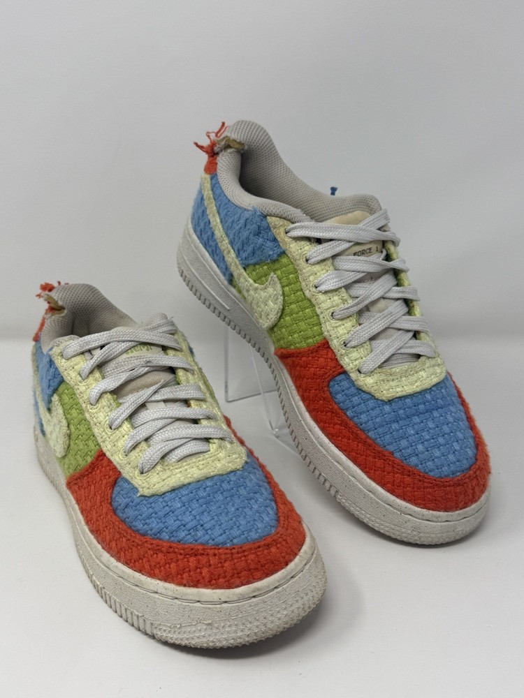 Nike Air Force 1 LV8 NN Low Hemp Unisex Shoes DV2192-400 PS Youth 5 Blue Citron