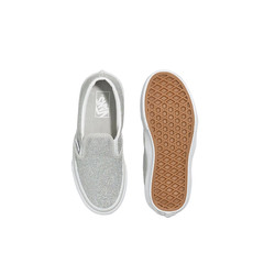 Vans Classic Slip-On ‚Glitter‘ Silver/True White Kids Sneaker
