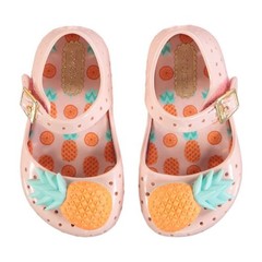 MINI MELISSA pink Mary jane strap sandals sz 7 toddler pineapples