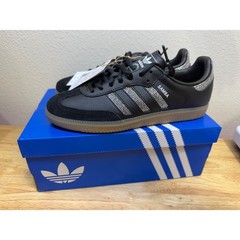 Adidas Samba OG J Kids Black Silver Rhinestone Sneakers KK1974 Size 5.5Y NEW