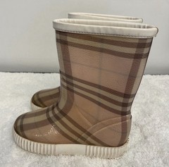 Burberry Nova Plaid Waterproof Rubber Unisex Kids Rain Boots US 11 EU 29/30