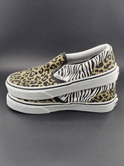 Vans Classic Slip On Kids Leopard/Zebra Print Shoes Junior Sz 4