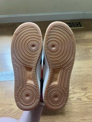Nike Air Force 1 (GS) Leather Low Top Sneakers White Purple Orange 6.5Y