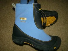 Keen Adults Kids Unisex Blue Pull On Side Zip Waterproof Boots sz 4Y EUR 36