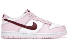 Size 4.5Y Nike Dunk Low Pink Foam Red White (GS)