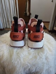 Nike Red Solid Mid Top Athletic Sneakers Hook & Loop Strap Teens